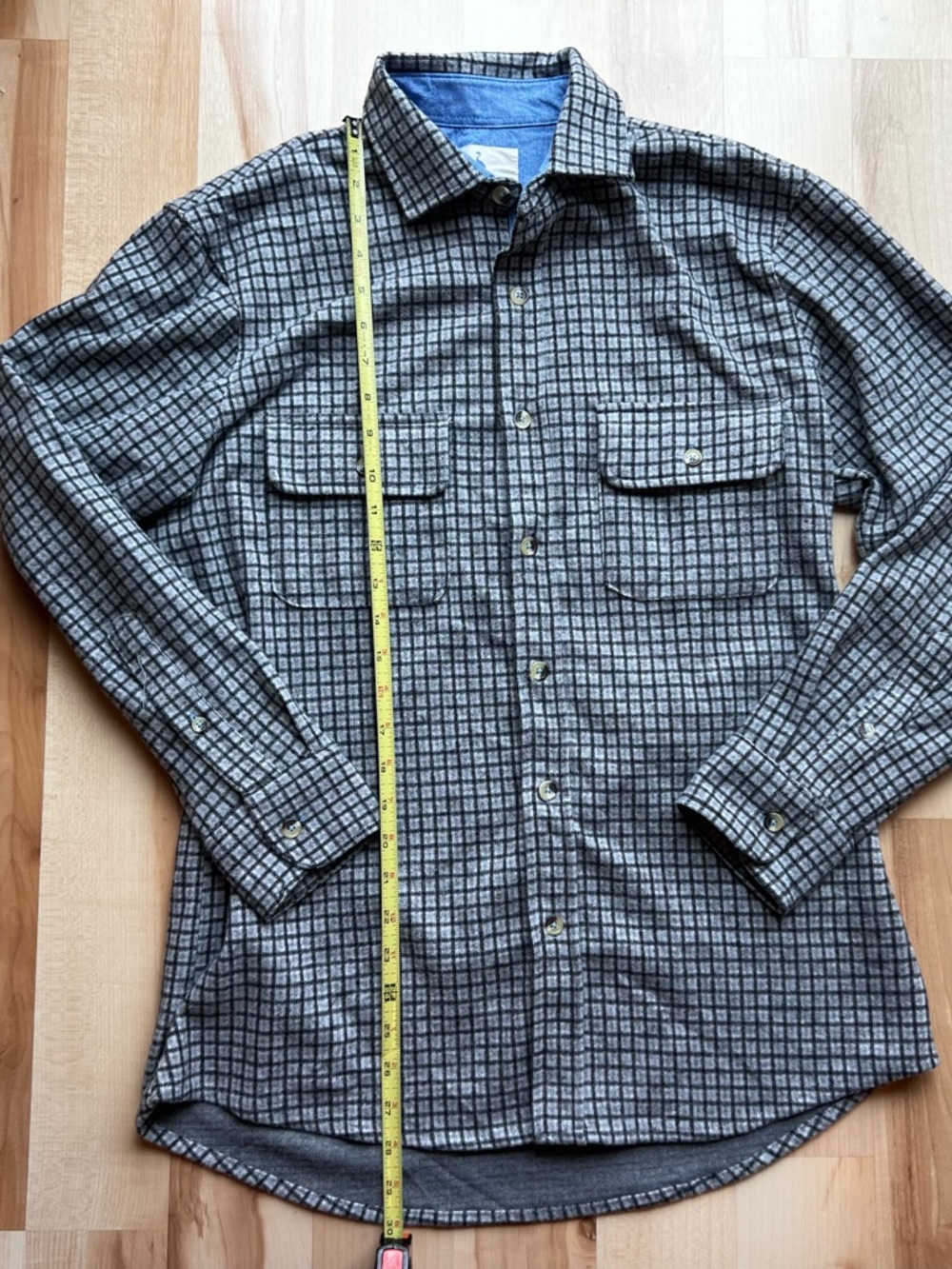 Tailorbyrd black/gray flannel shirt